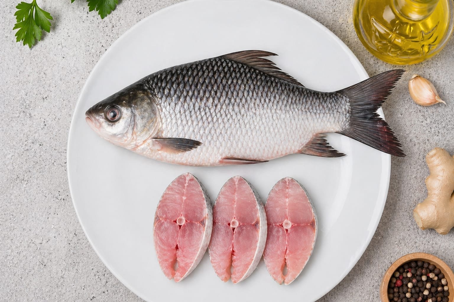 Fresh Catla Fish Curry Cut (Katla – Premium River Fish)